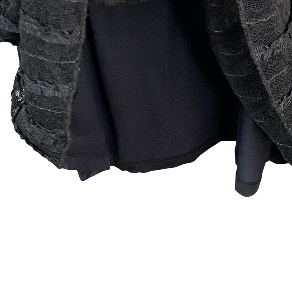 Style & Co Black Lace Sparkle Cap Sleeve Tunic Women's Size Medium - Picture 4 of 7